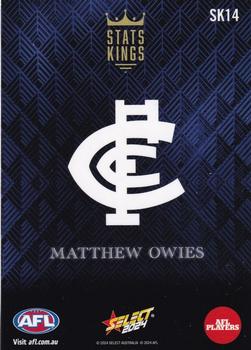 2024 Select AFL Footy Stars - Stats Kings #SK14 Matthew Owies Back